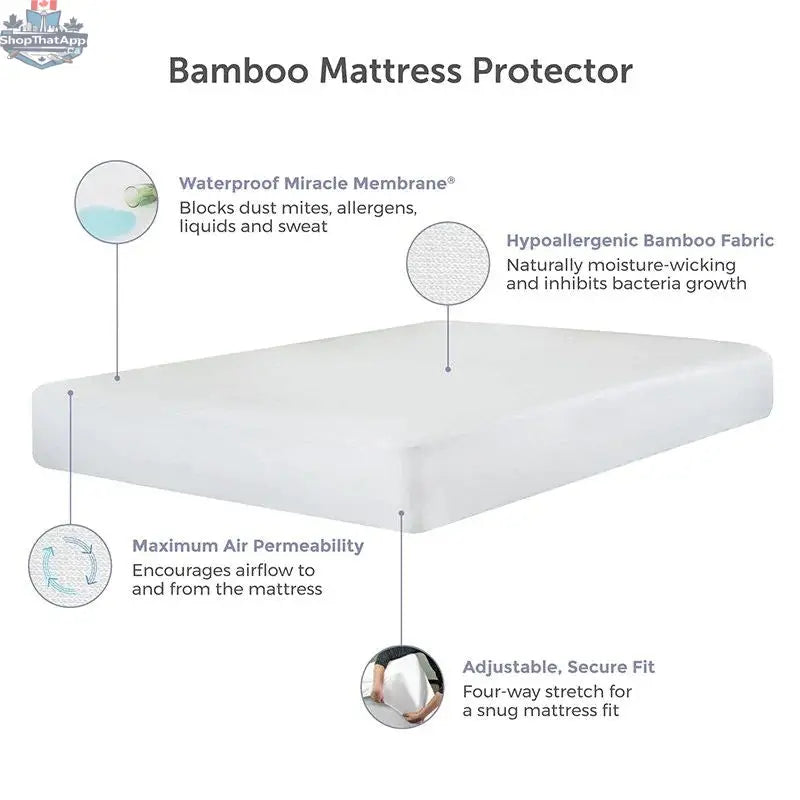 UltraFlex® Mattress Orthopedic Gel Memory Foam mattress with natural comfort, waterproof protector, eco-friendly design, made in Canada