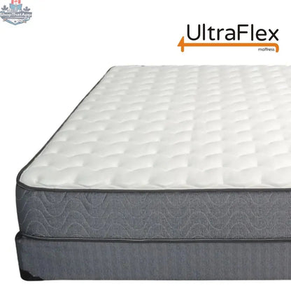 UltraFlex® Infinity Mattress and BoxSpring set with eco-friendly soy foam, Canadian-made orthopedic mattress on a supportive bed base