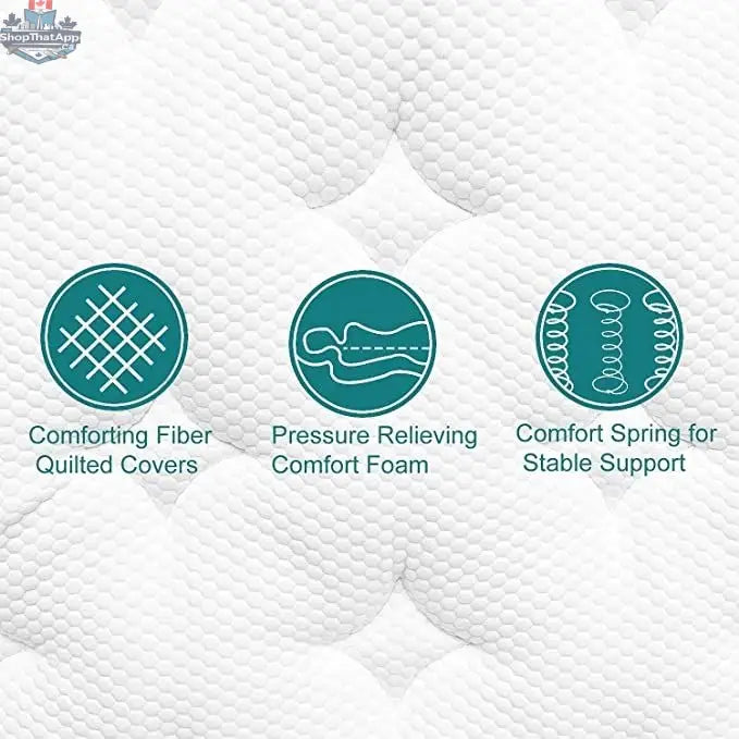 UltraFlex® Mattress Harmony set with eco-friendly hybrid design, coiled innerspring, and supportive boxspring for orthopedic comfort.