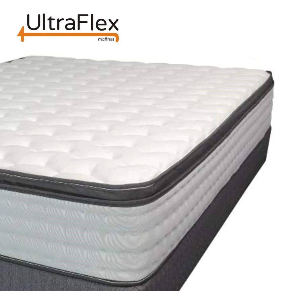 UltraFlex® LUSH- 12" Orthopedic Eurotop Pocket Coil Premium Foam Encased, Eco-friendly Hybrid Mattress (Made in Canada) with Waterproof Mattress Protector - Shopthatapp.ca
