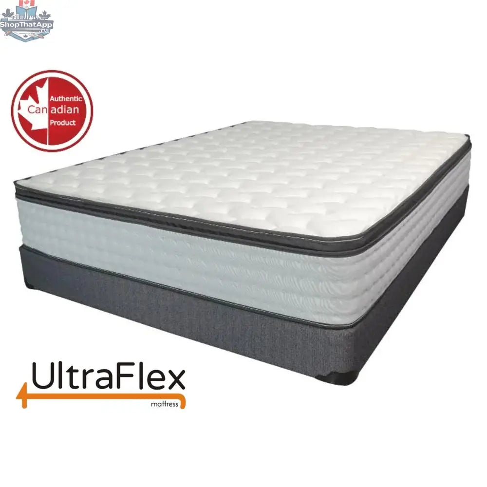 UltraFlex® Mattress LUSH hybrid mattress with 12-inch Eurotop, pocket coils, premium foam, and eco-friendly materials.