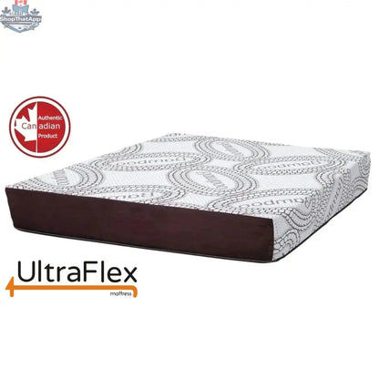 UltraFlex Serenity mattress with eco-friendly smart gel-infused memory foam, designed for orthopedic comfort.