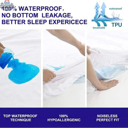 UltraFlex Mattress with waterproof protector, orthopedic gel memory foam, breathable eco-friendly design, made in Canada.