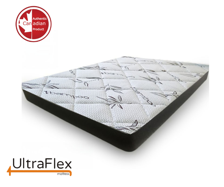 UltraFlex® DreamEasy - Mattress and BoxSpring Set Canadian-Made Medium Firm Gel Infused Comfort with Quilted Top, Pressure Relief, Cooling Technology, Bamboo Cover, CertiPUR-US® Certified Foam (Made in Canada) - Shopthatapp.ca