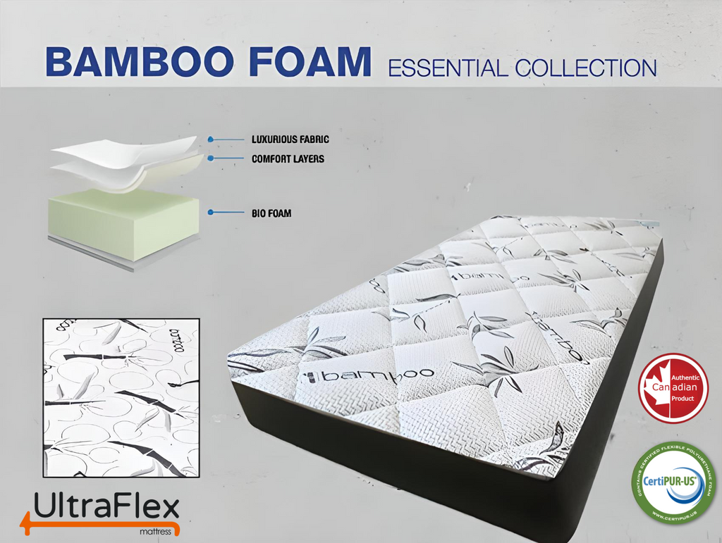 UltraFlex® DreamEasy - Canadian-Made Medium Firm Gel Infused Comfort with Quilted Top, Pressure Relief, Cooling Technology, Bamboo Cover, CertiPUR-US® Certified Foam (Made in Canada) - Shopthatapp.ca
