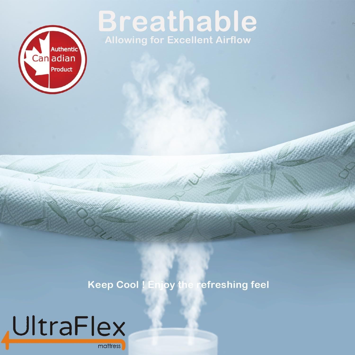 UltraFlex® EasySleep Mattress and BoxSpring Set - Canadian-Made Medium Firm Gel Infused Reversible Comfort With Pressure Relief, Cooling Technology, Bamboo Cover, CertiPUR-US® Certified Foam Eco-Friendly Mattress (Made in Canada) - Shopthatapp.ca
