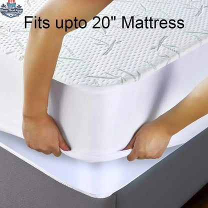 UltraFlex® REVIVE Hybrid Mattress with breathable pillowtop, HD coils, hypoallergenic foam, and waterproof protector in a bedroom setting.