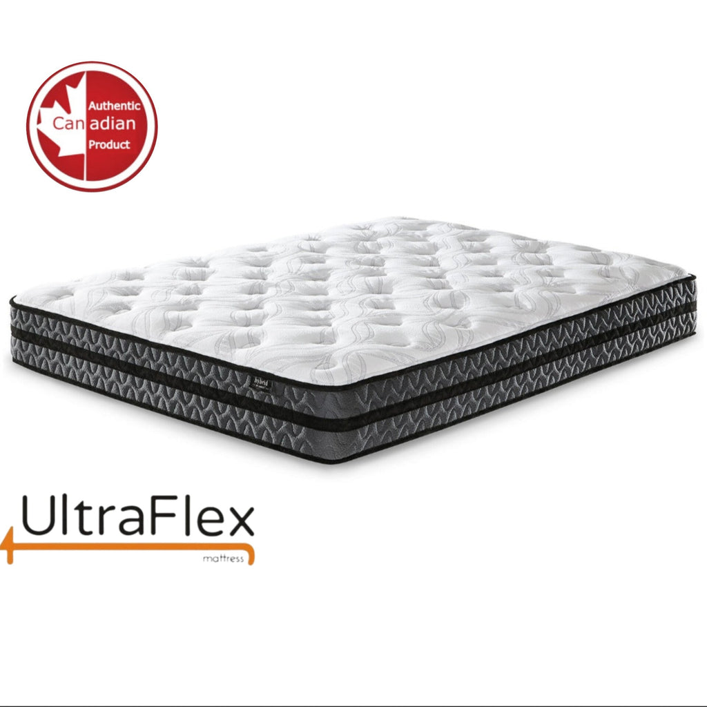 UltraFlex® JOY -Orthopedic, Coiled Innerspring Comfort layer Foam Encased, Eco-friendly Hybrid Mattress (Made in Canada) - Shopthatapp.ca