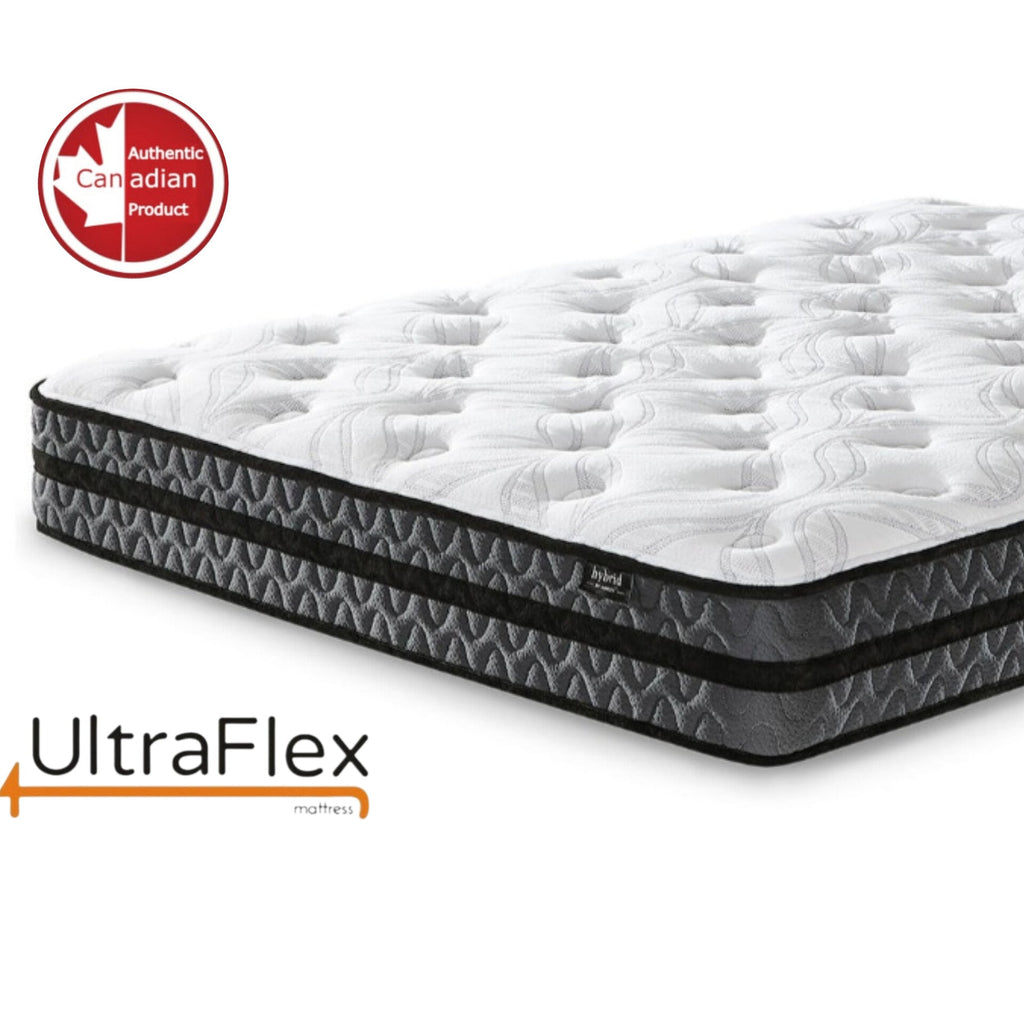 UltraFlex® JOY -Orthopedic, Coiled Innerspring Comfort layer Foam Encased, Eco-friendly Hybrid Mattress (Made in Canada) - Shopthatapp.ca