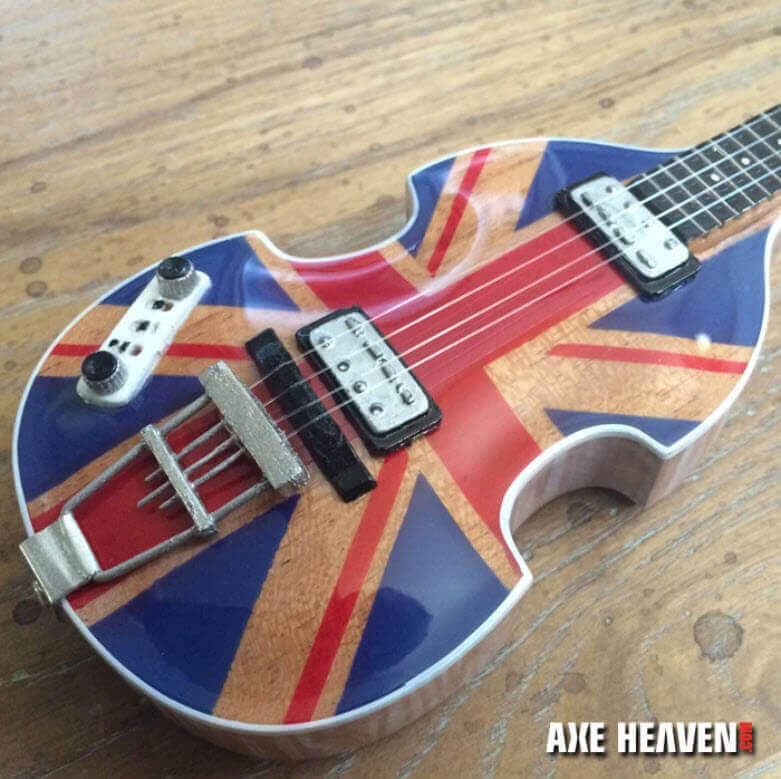 Paul McCartney Union Jack Violin Bass Mini Guitar Replica - Www.Shopthatapp.ca