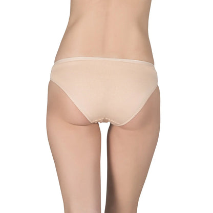 Set of three women’s cotton-modal bikini panties by Hazel Textile, showcasing comfortable, soft fabric and classic bikini cut.