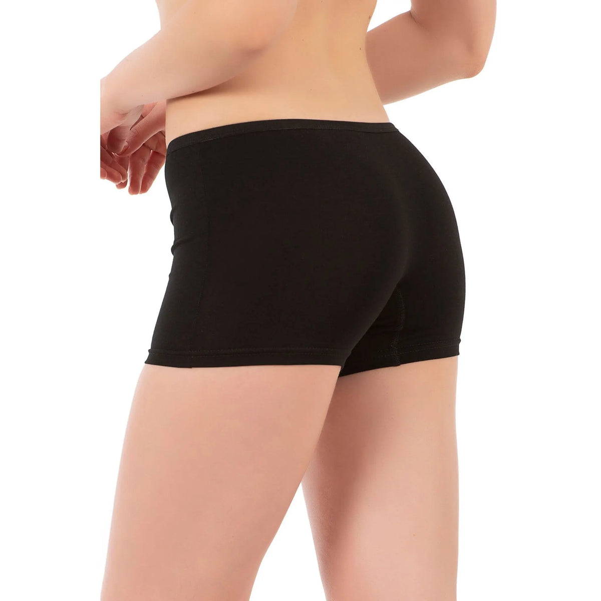 Set of three women's cotton boxer briefs by Hazel Textile, showcasing soft, breathable fabric and comfortable fit.
