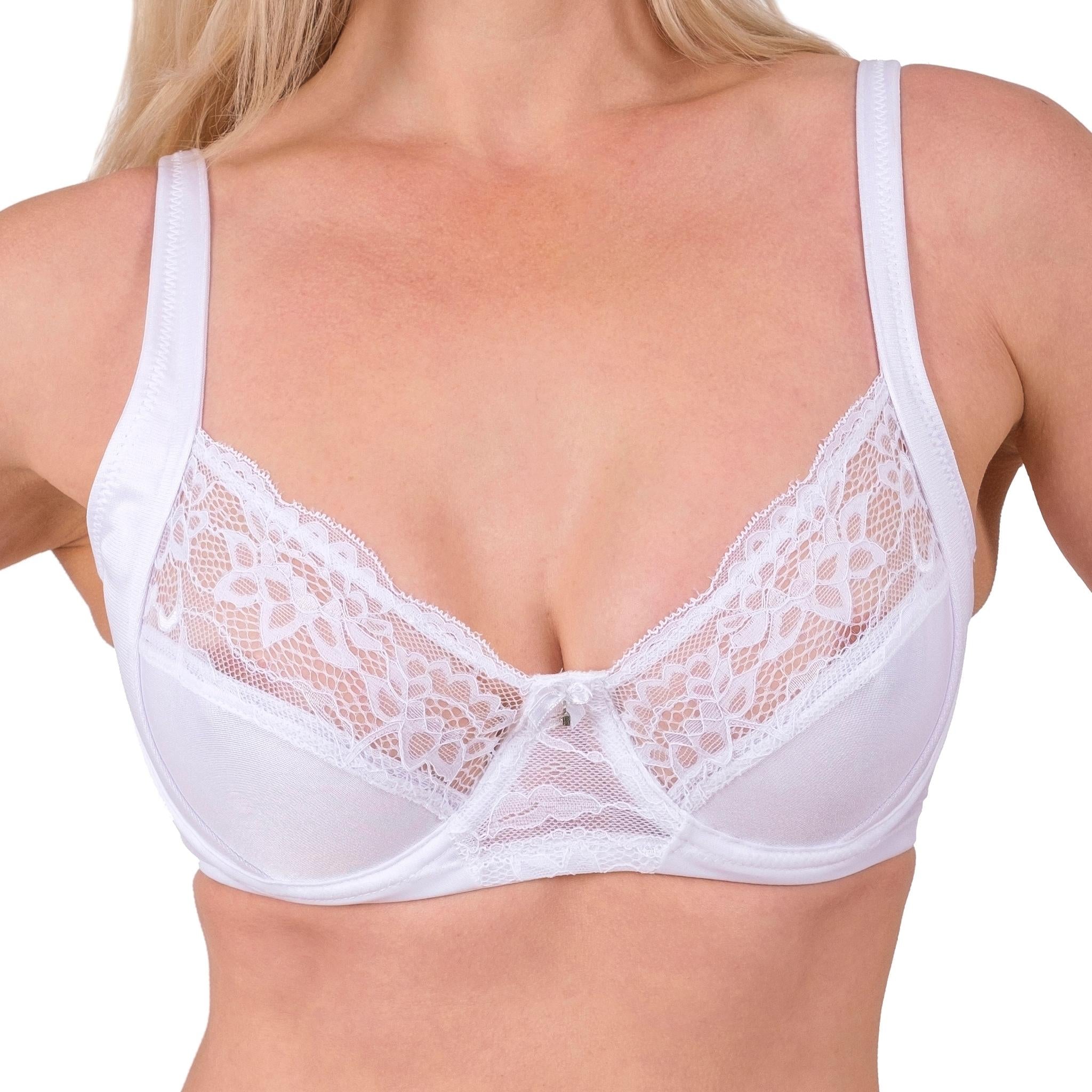 Lace-Trim Underwire Bra for Full Coverage and Comfort - Shopthatapp.ca