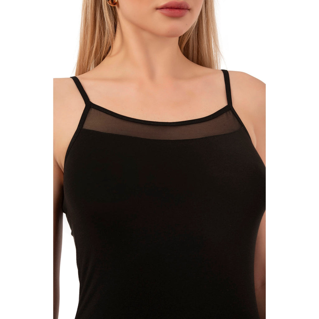 Women's Cotton Camisole with Mesh Detail and Thin Straps for Everyday Comfort - Shopthatapp.ca