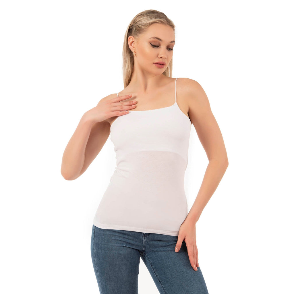 Women’s Cotton-Modal Camisole Top with Thin Straps - Shopthatapp.ca