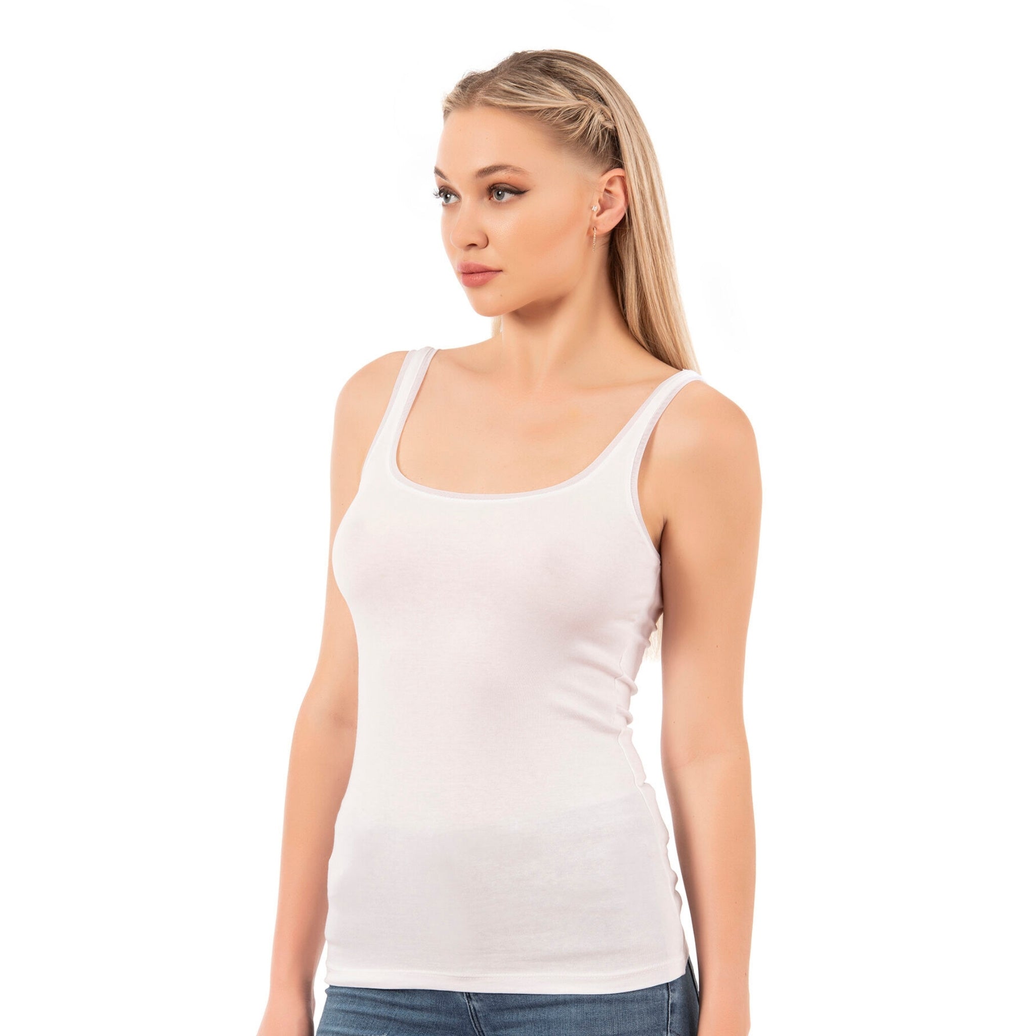 Women’s Modal Cotton Tank Top with Bias Trim for Ultimate Comfort - Shopthatapp.ca