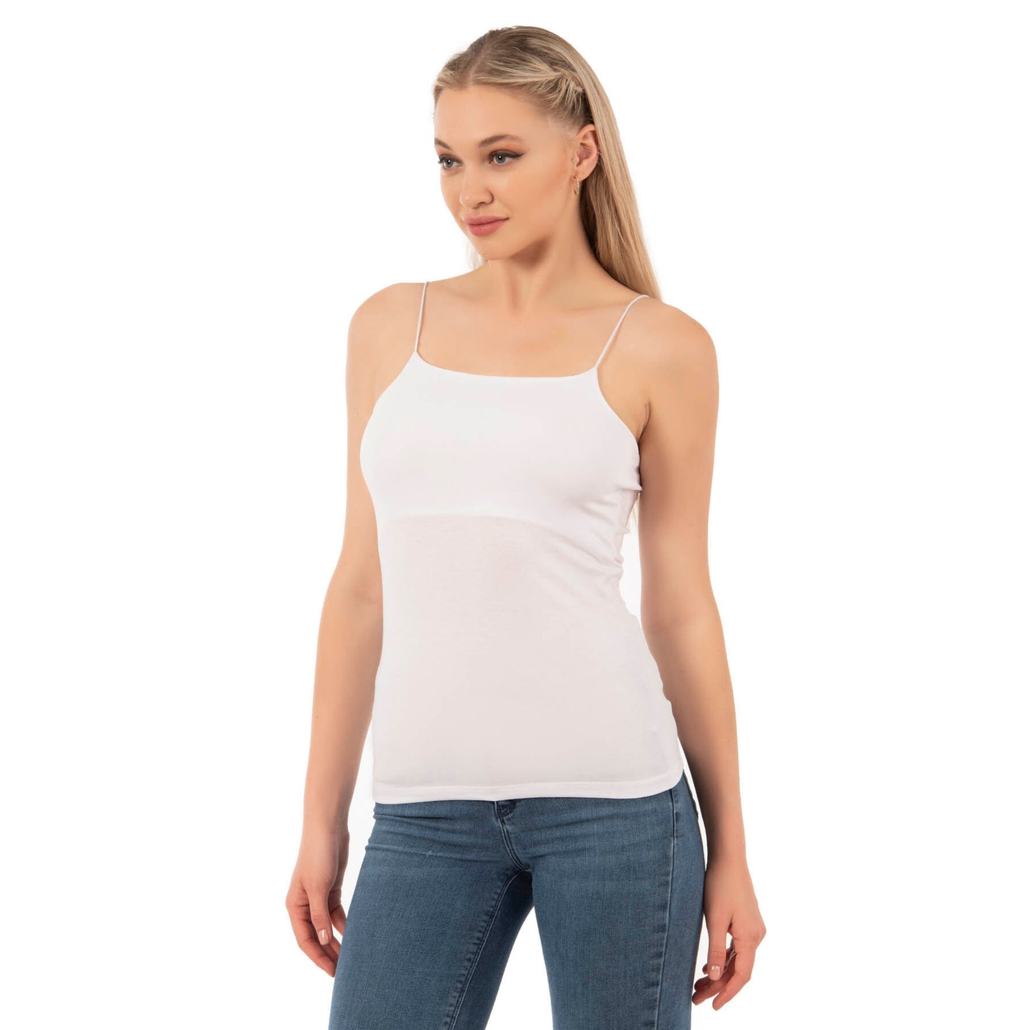 Women’s Cotton-Modal Camisole Top with Thin Straps - Shopthatapp.ca