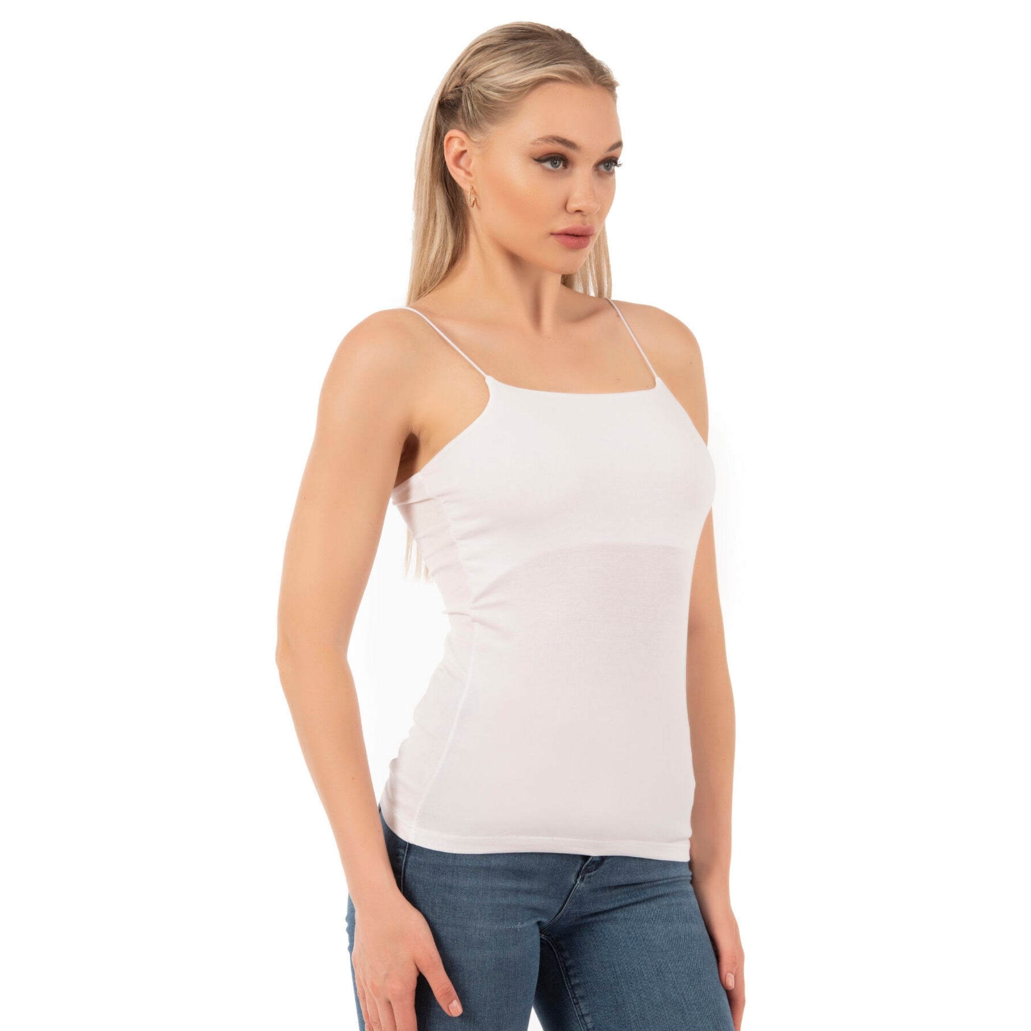 Women’s Cotton-Modal Camisole Top with Thin Straps - Shopthatapp.ca