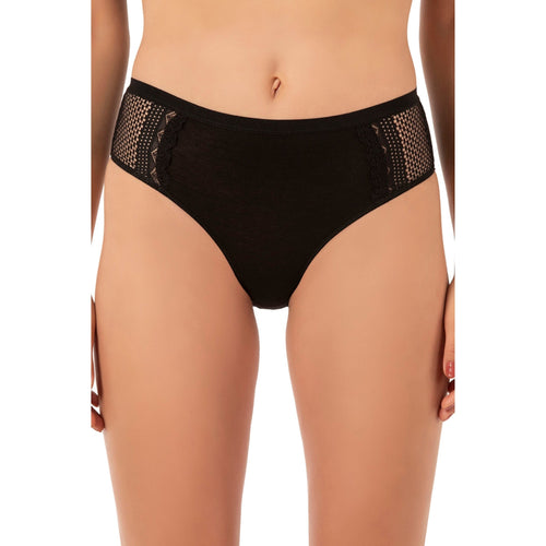3-Pack Cotton Modal High-Leg Briefs with Lace Panels - Shopthatapp.ca