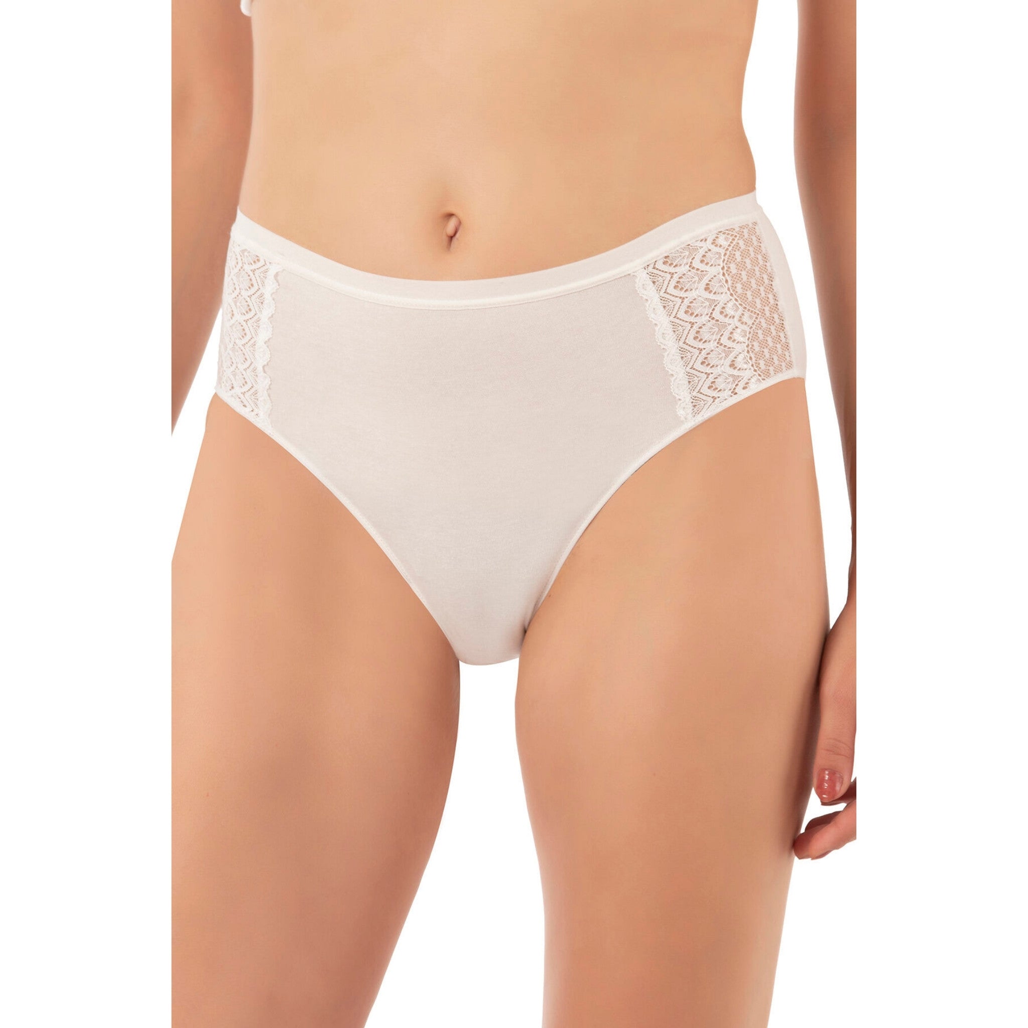 3-Pack Cotton Modal High-Leg Briefs with Lace Panels - Shopthatapp.ca
