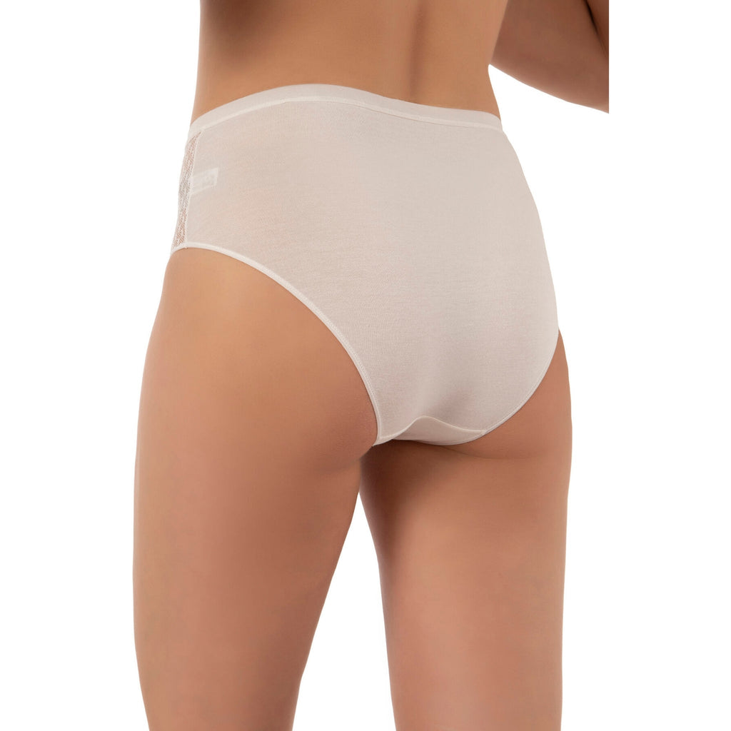 3-Pack Cotton Modal High-Leg Briefs with Lace Panels - Shopthatapp.ca