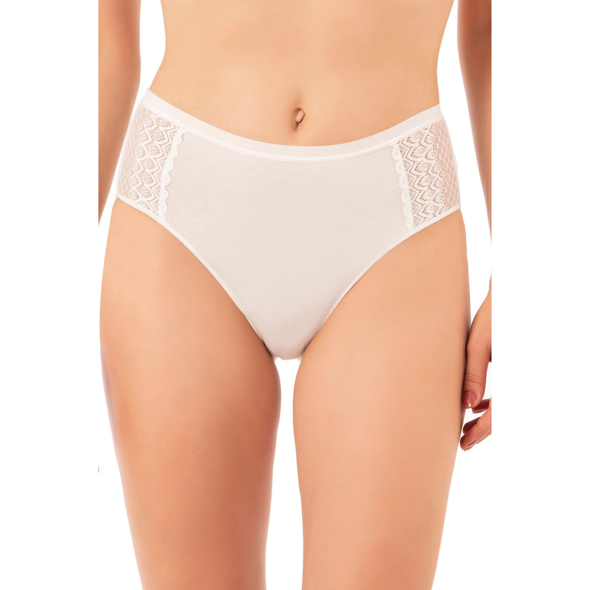 3-Pack Cotton Modal High-Leg Briefs with Lace Panels - Shopthatapp.ca