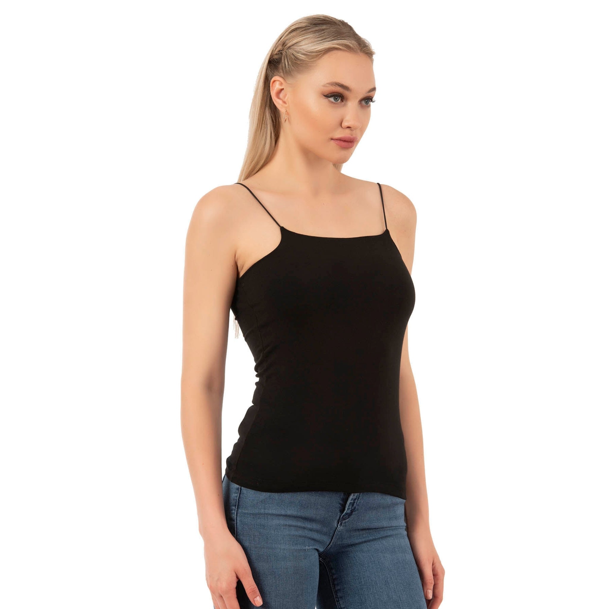 Women’s Cotton-Modal Camisole Top with Thin Straps - Shopthatapp.ca
