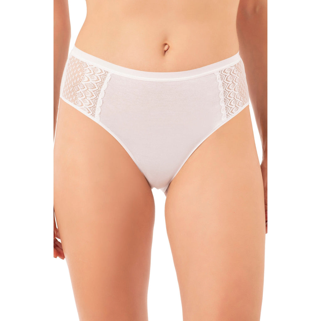 3-Pack Cotton Modal High-Leg Briefs with Lace Panels - Shopthatapp.ca