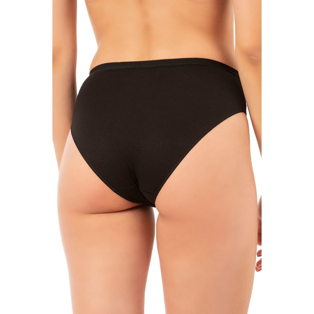 3-Pack Cotton Modal High-Leg Briefs with Lace Panels - Shopthatapp.ca