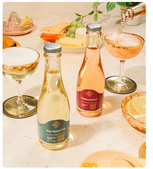 Grüvi Bubbly Rosé 2.0 - Sparkling Non-Alcoholic Wine