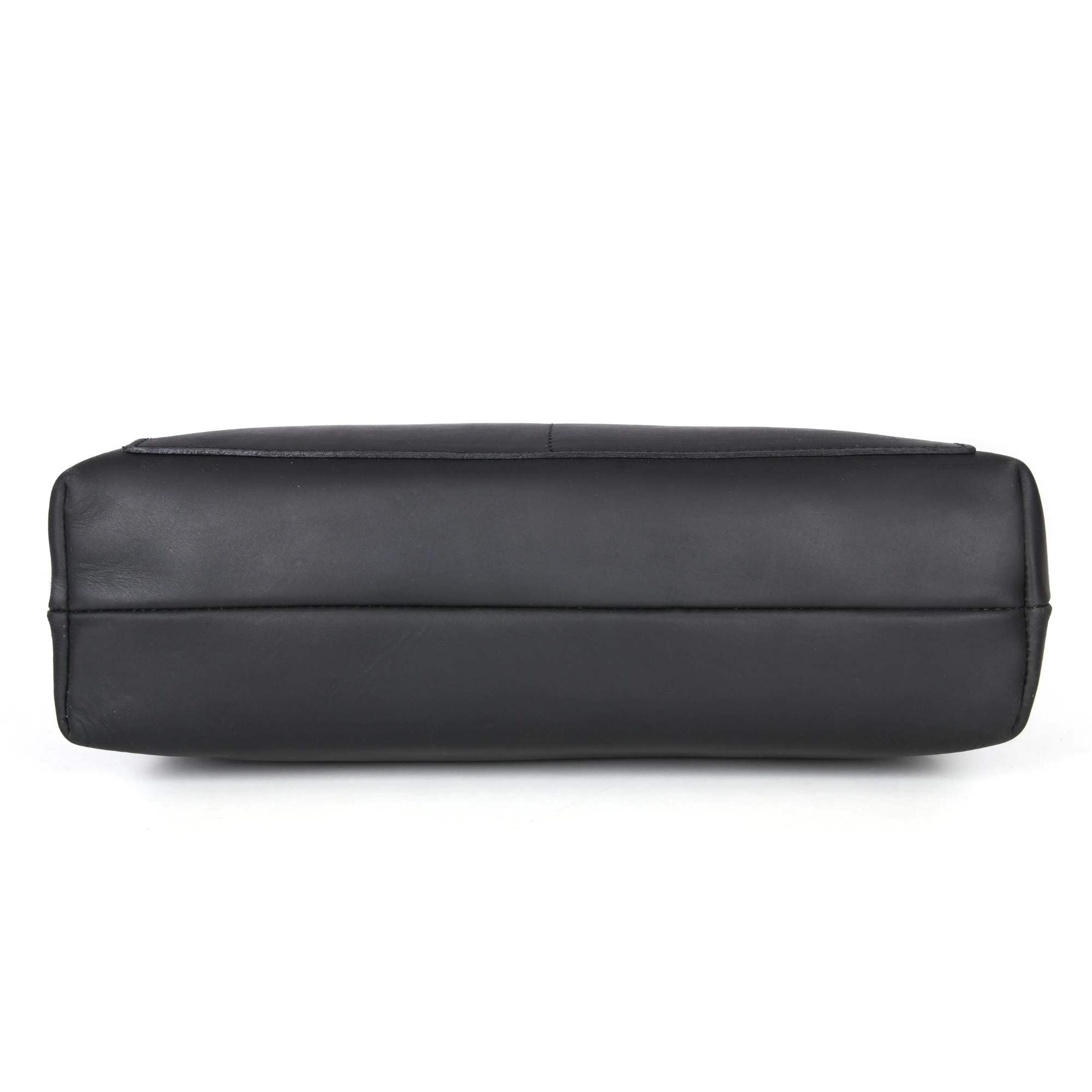 Classic Black Leather Tote Bag - Www.Shopthatapp.ca