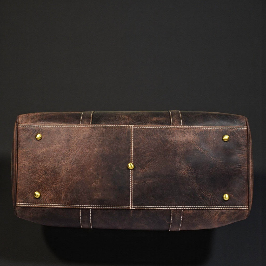 The Wayfarer Bag - Brown Classic Full-Grain Leather Duffle Bag - Www.Shopthatapp.ca