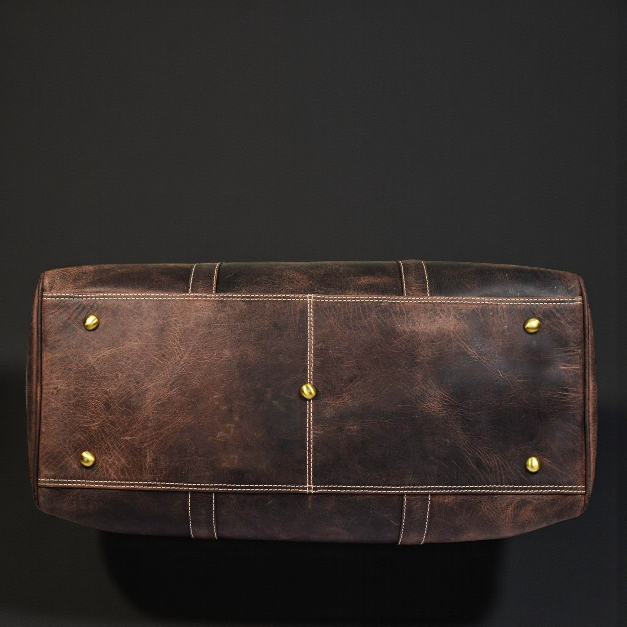 The Wayfarer Bag - Brown Classic Full-Grain Leather Duffle Bag - Www.Shopthatapp.ca