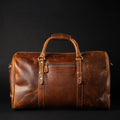 The Wayfarer Bag - Cognac Classic Full-Grain Leather Duffle Bag - Www.Shopthatapp.ca