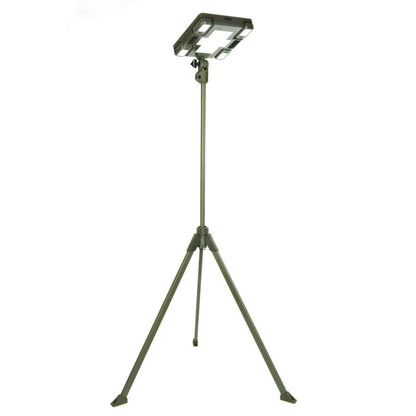 Zoppinh TRU De-LIGHT WHITENIGHT LED solar garden camping light with four detachable side lights, tripod, and carrying bag.