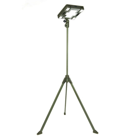 Zoppinh TRU De-LIGHT WHITENIGHT LED solar garden camping light with four detachable side lights, tripod, and carrying bag.