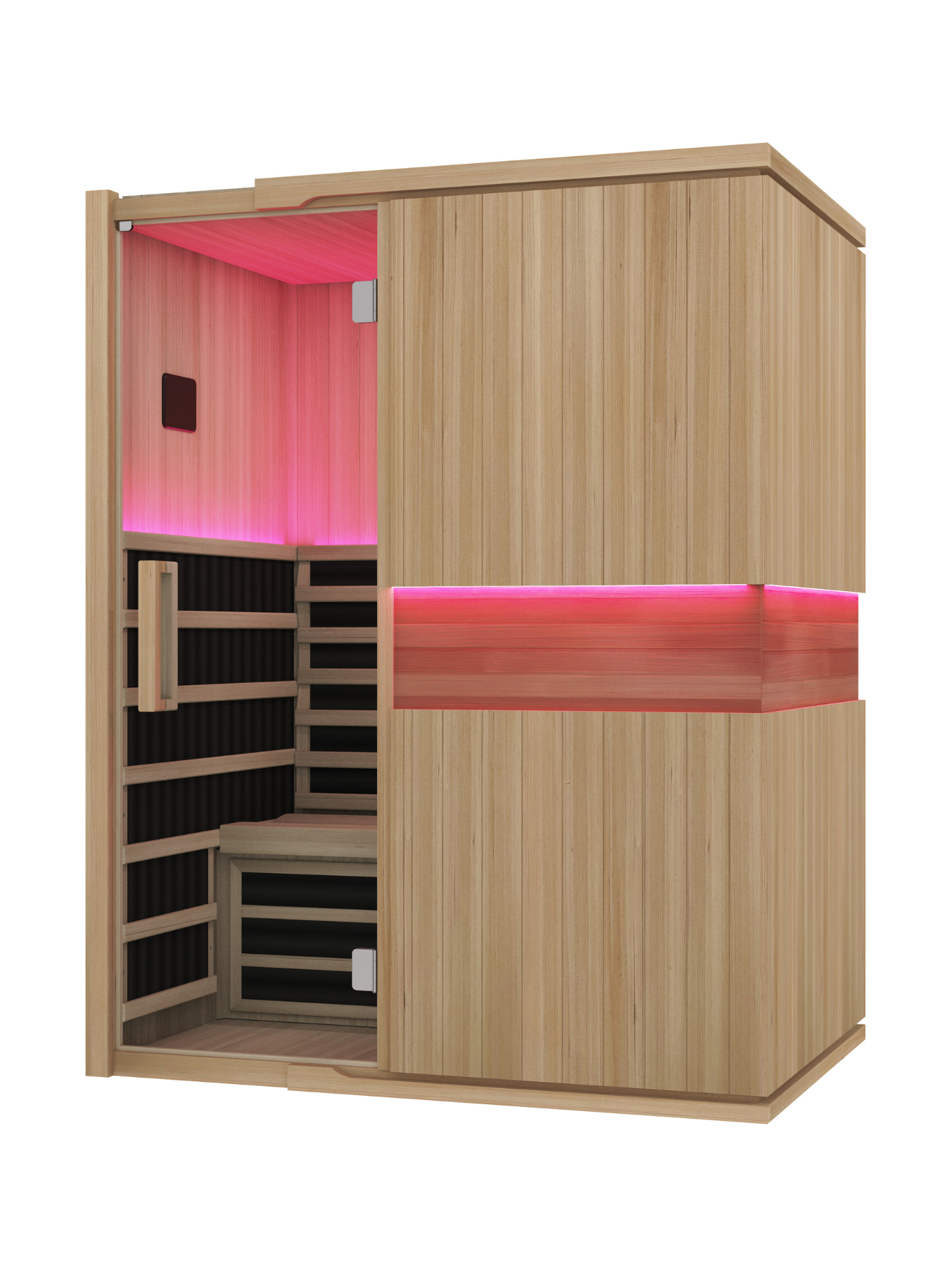 Blisspod | Milano | Full Spectrum Sauna Canadian Hemlock Ultra Low EMF, 7 Far Infrared & Red Glass Heater & Chromotherapy – 3 Person - Www.Shopthatapp.ca