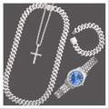 Elevate Your Style with Our Cuban Link Chain Jewelry Set