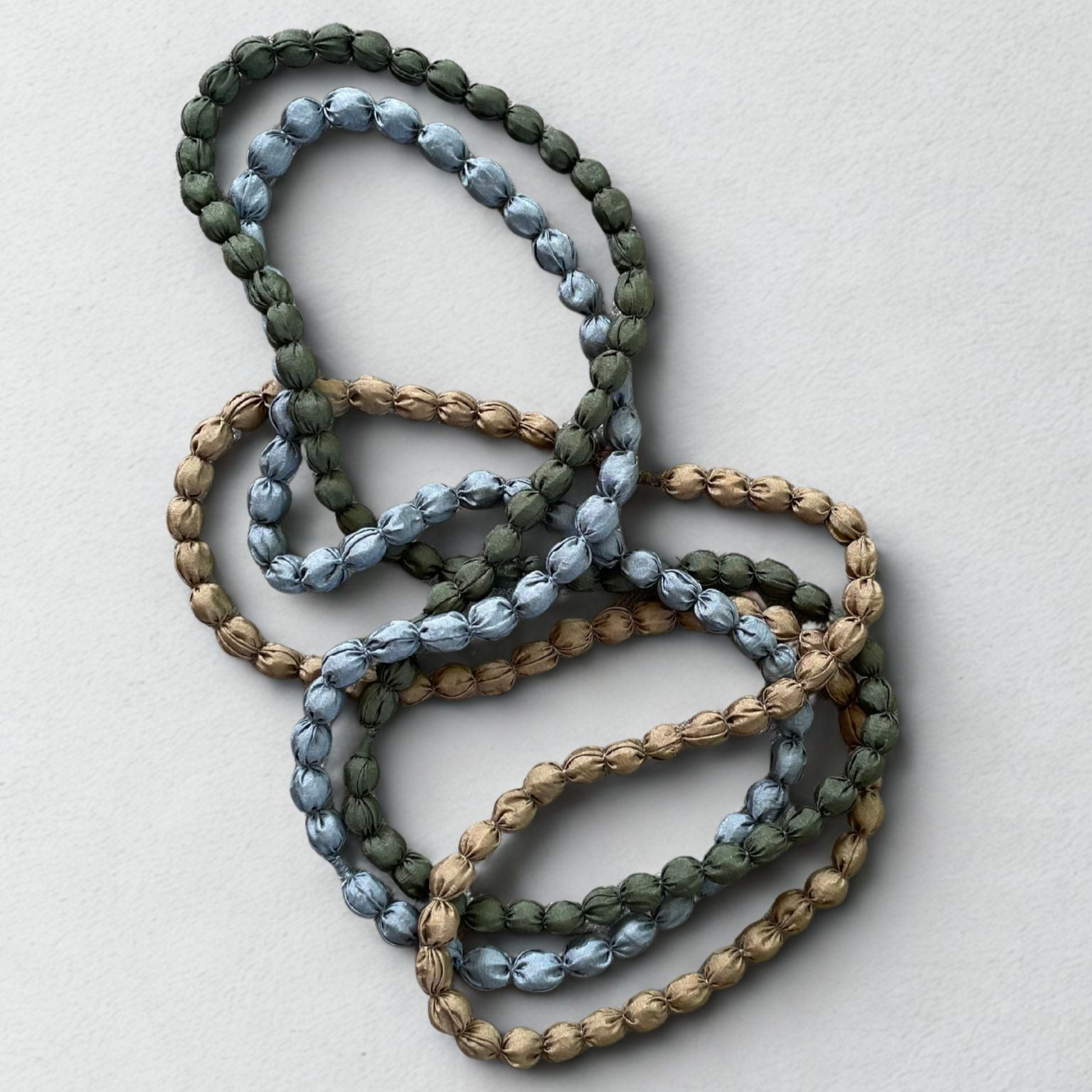 Fabric Wrapped Ball Necklace - Shopthatapp.ca