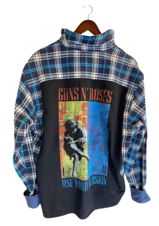 Guns n Roses '91 Use Your Illusion II - Vintage Rock Flannel Shirt - Www.Shopthatapp.ca