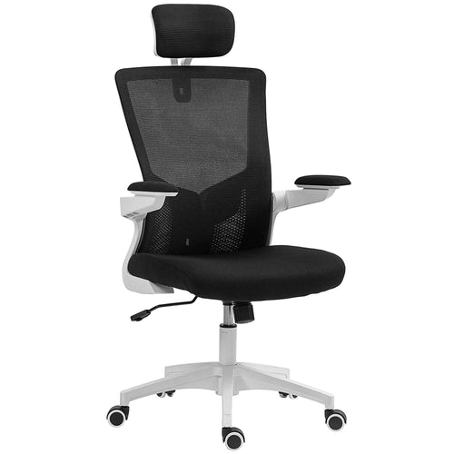 Andre Ergonomic Office Chair with 2D Lumbar Support and adjustable Headrest-Black/White