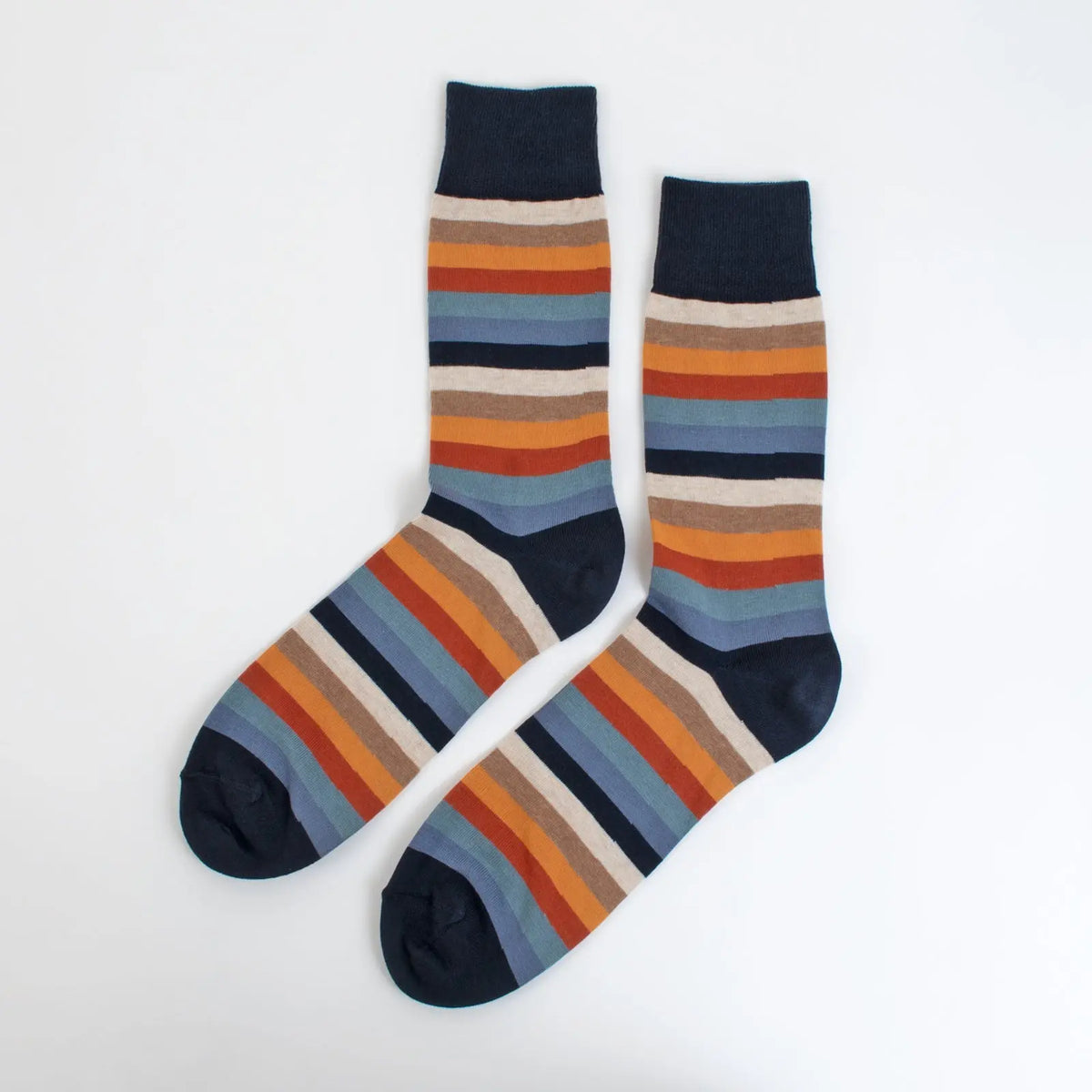 Velvet and White bold striped socks with trendy design, casual footwear accessory, perfect for stylish everyday looks.