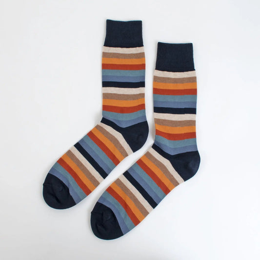 Velvet and White bold striped socks with trendy design, casual footwear accessory, perfect for stylish everyday looks.