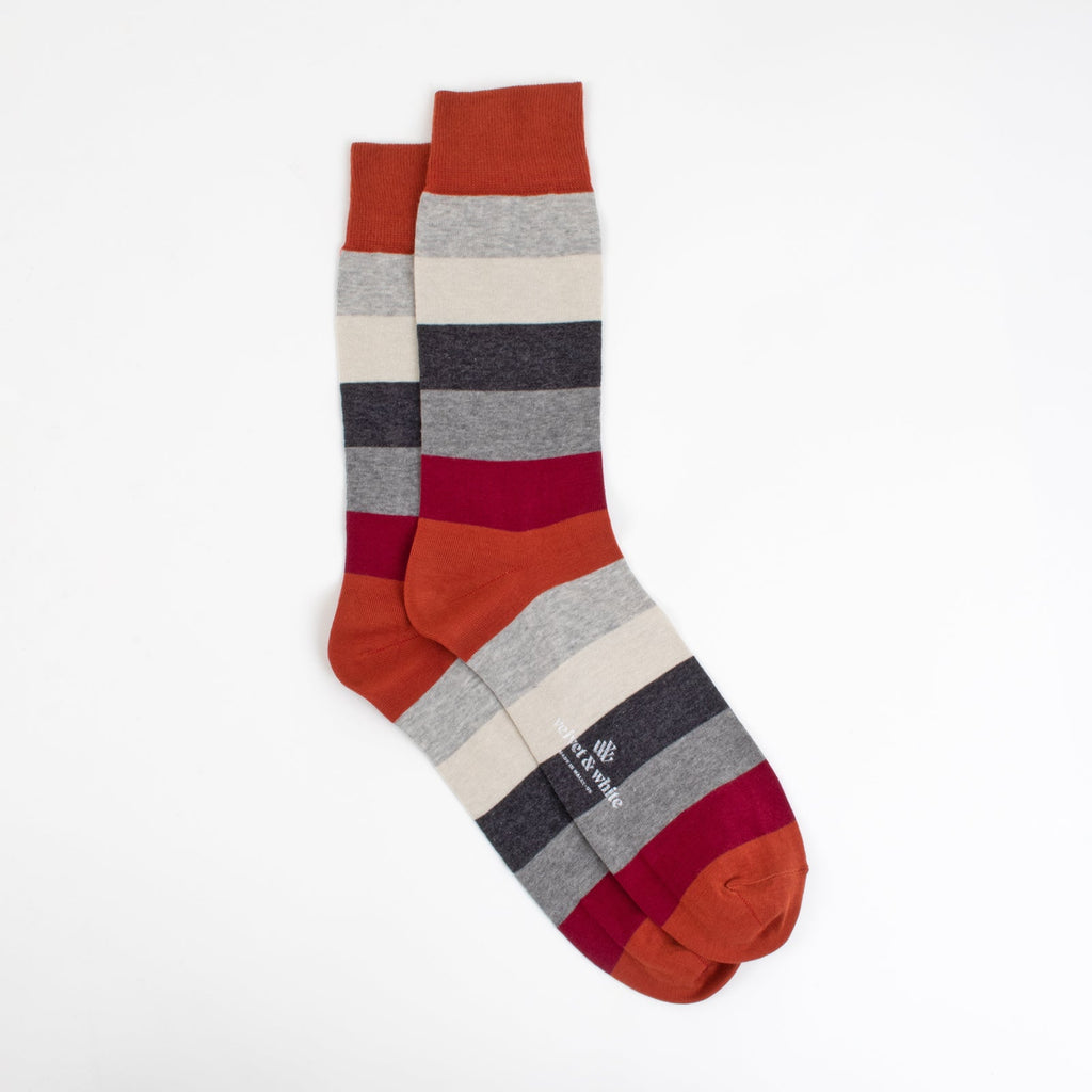 Orange Grey Stripes - Shopthatapp.ca