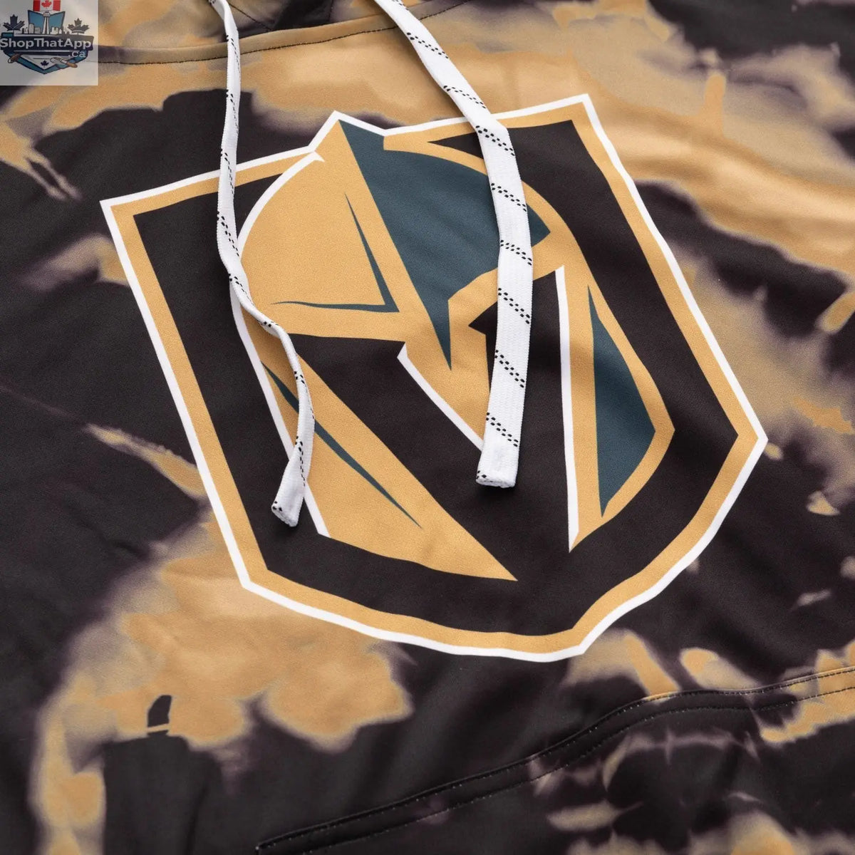 Calhoun Surf N' Skate Vegas Golden Knights sublimation hoodie with detailed team logo and vibrant design for fans.