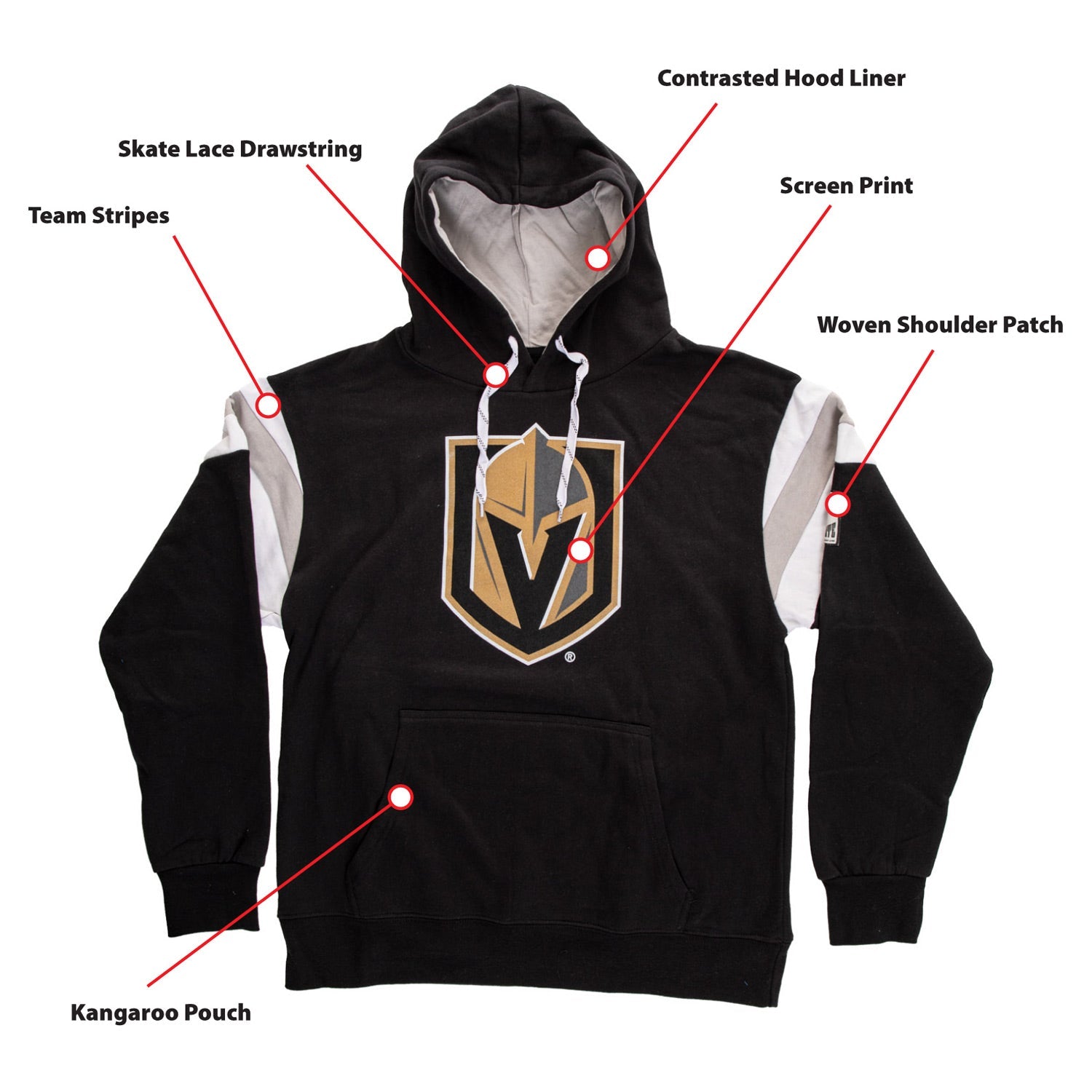 Vegas Golden Knights Varsity Retro Style Hoodie - Shopthatapp.ca