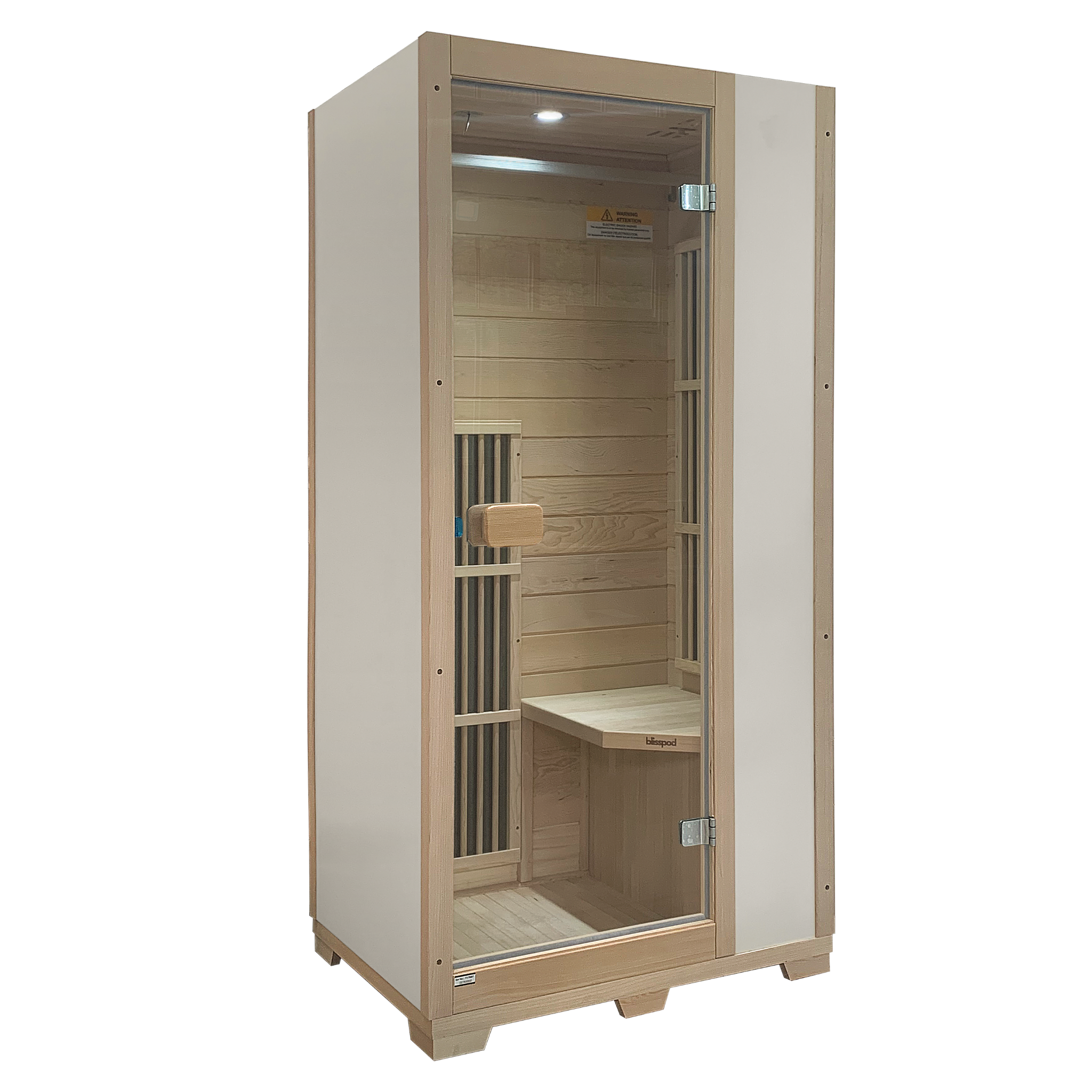 Blisspod | Vienna | Far Infrared Sauna | Canadian Hemlock Very Low EMF | 72.8"H x 35.4"W x 25.6"D | 1 Person - Www.Shopthatapp.ca