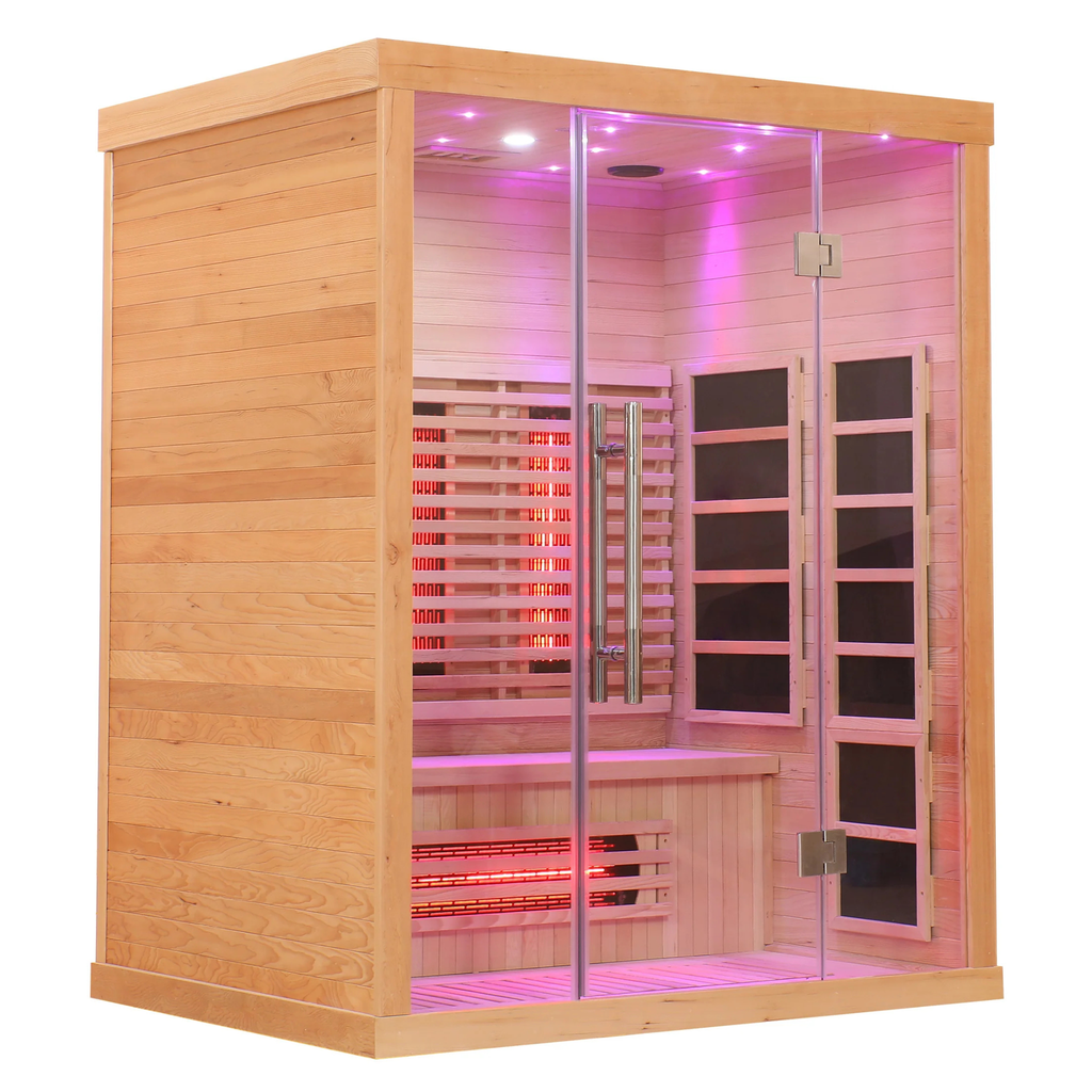 Blisspod | Venetian | Full Spectrum Indoor Premium Canadian Hemlock Ultra Low EMF Sauna | 11 Heaters | Reflexology & Chromotherapy | 3 Person - Www.Shopthatapp.ca