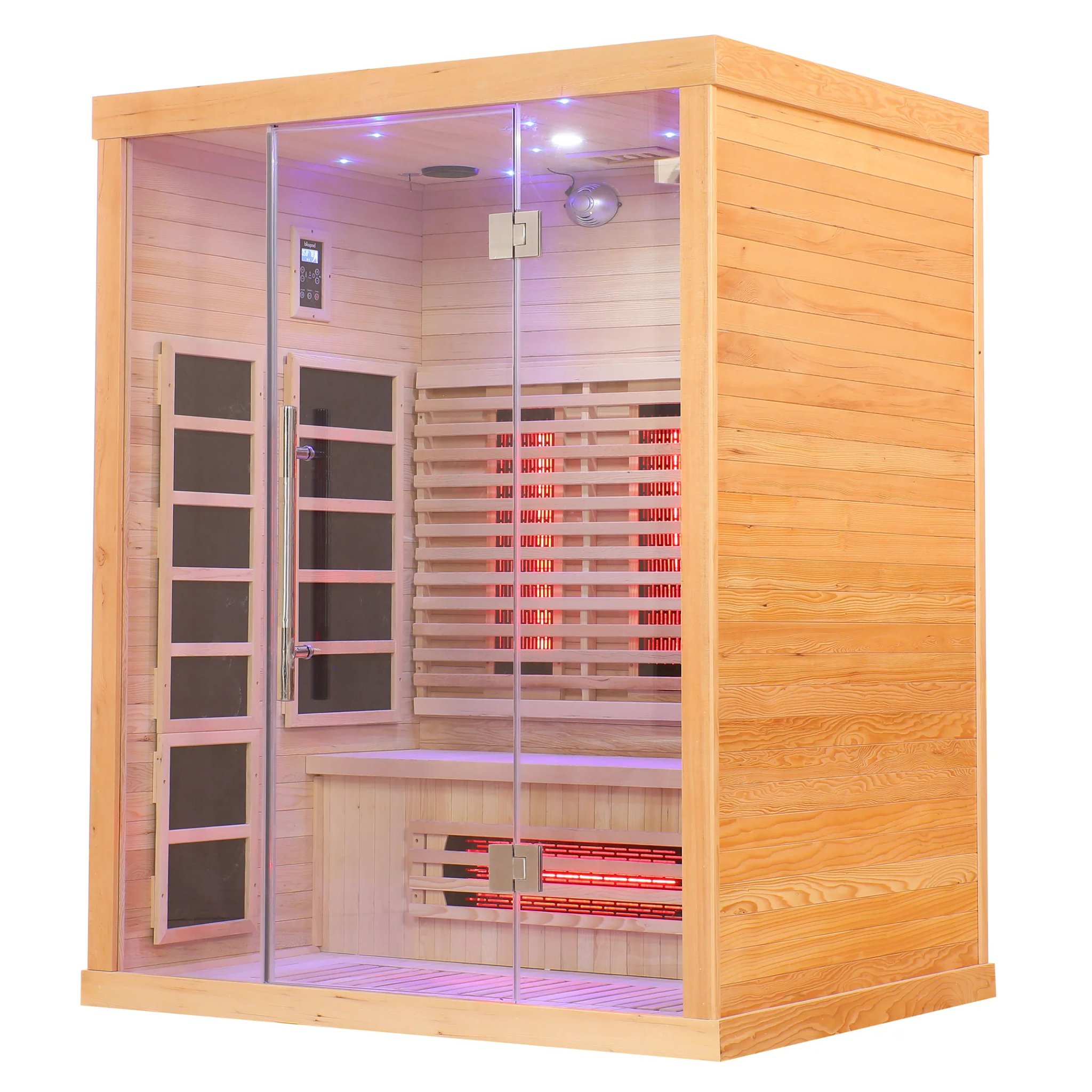 Blisspod | Venetian | Full Spectrum Indoor Premium Canadian Hemlock Ultra Low EMF Sauna | 11 Heaters | Reflexology & Chromotherapy | 3 Person - Www.Shopthatapp.ca