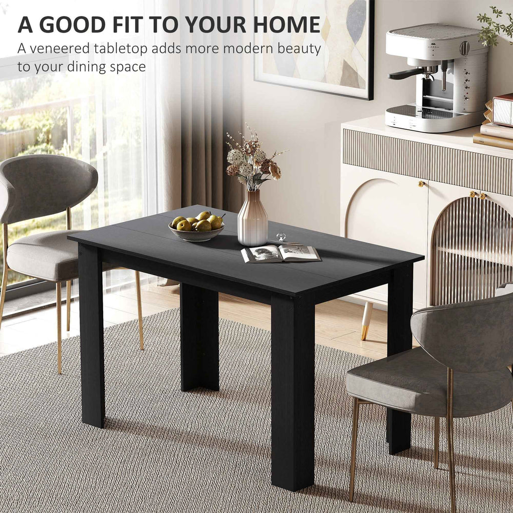 Spencer 47" Dining Table for 4-6 People-Black